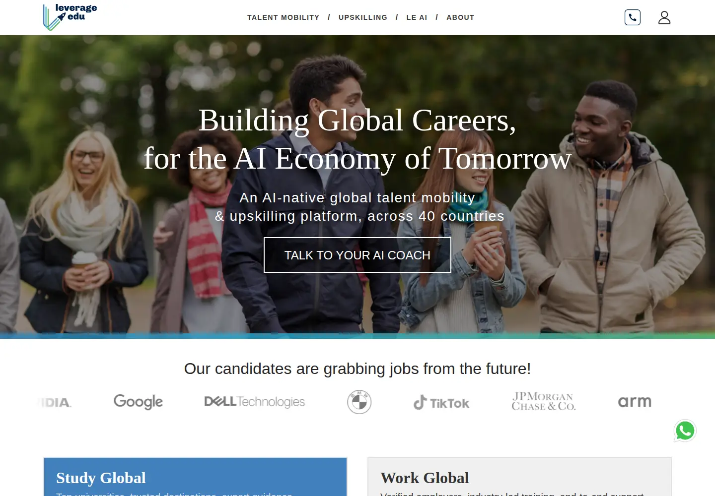 Screenshot of leverageedu.com