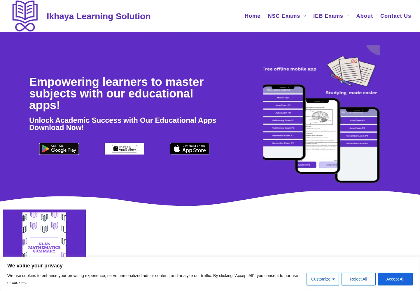 Screenshot of ikhayalearningsolution.co.za