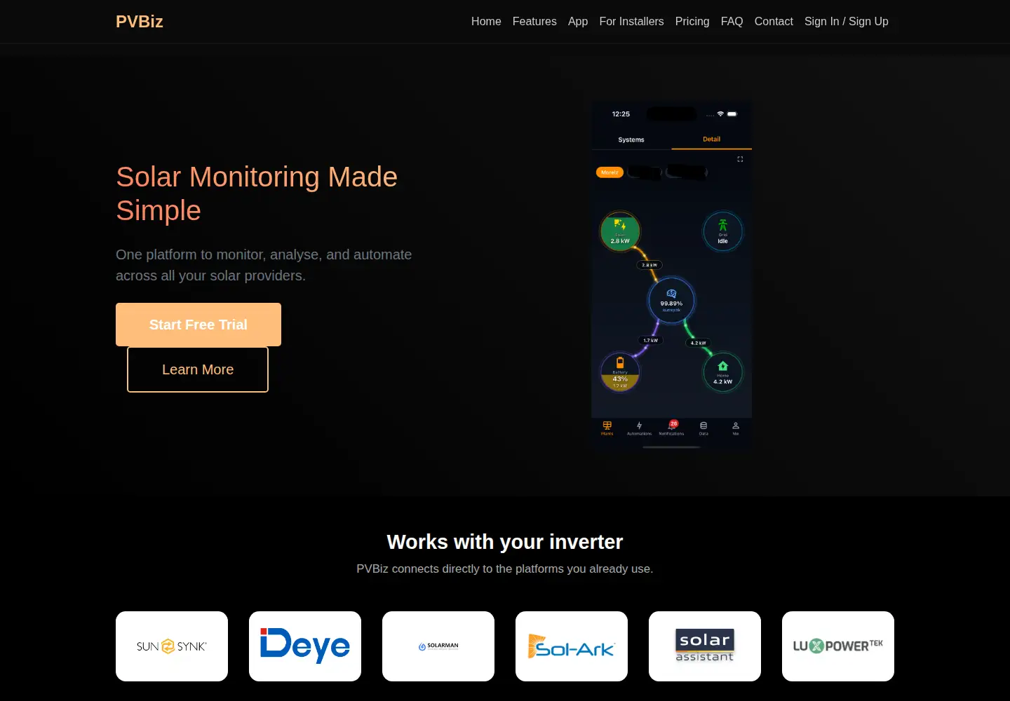Screenshot of pvbiz.co.za
