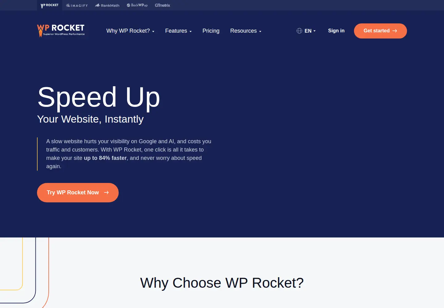 Screenshot of wp-rocket.me