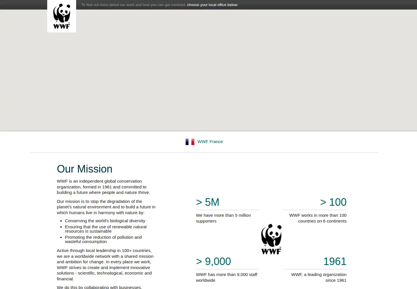 Screenshot of wwf.org