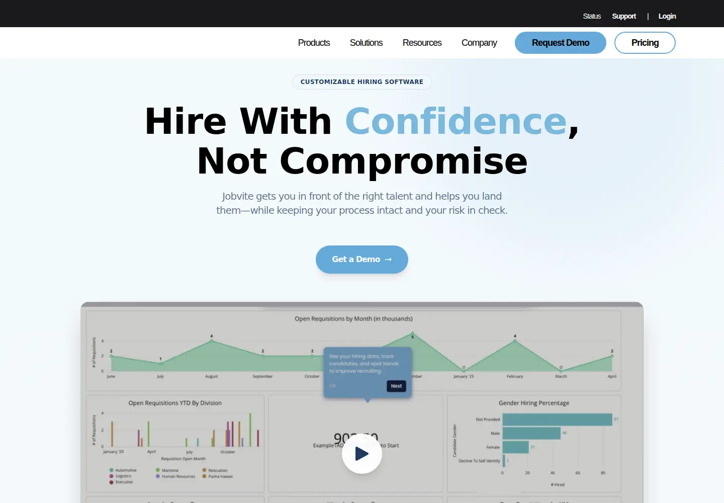 Captured homepage of jobvite.com in the current scan