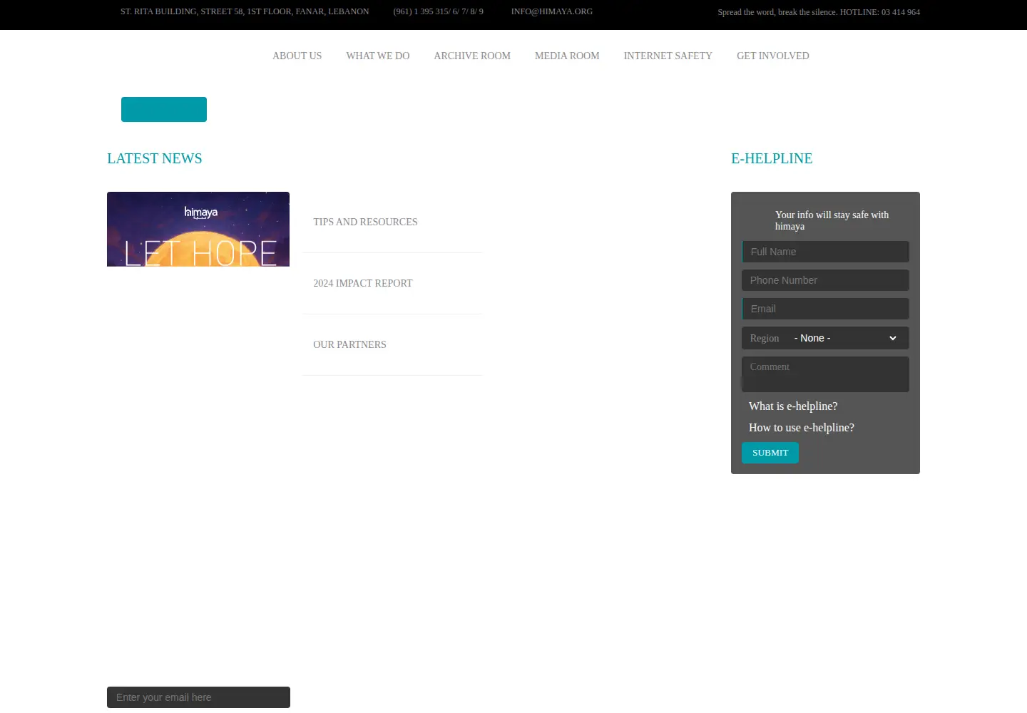 Screenshot of himaya.org