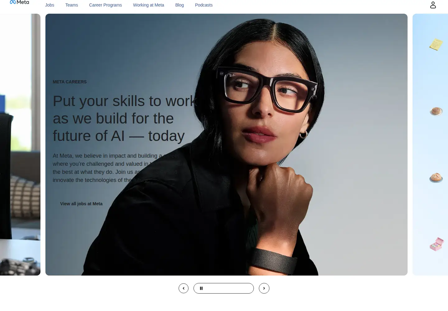 Screenshot of facebookcareers.com