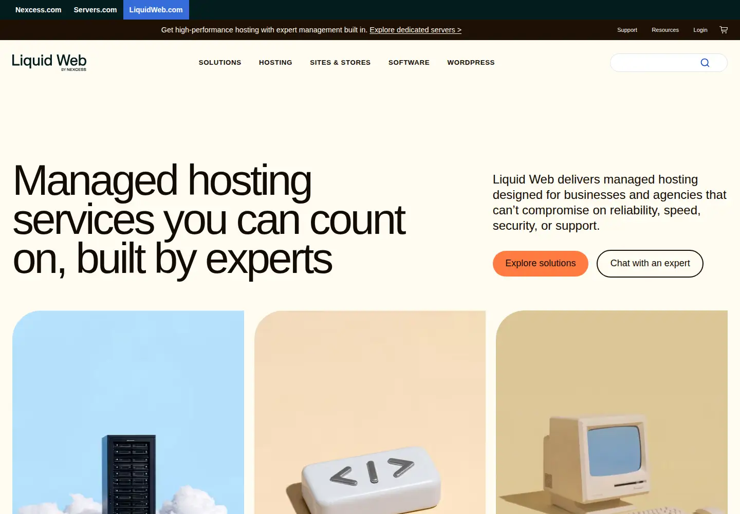Captured homepage of liquidweb.com in the current scan