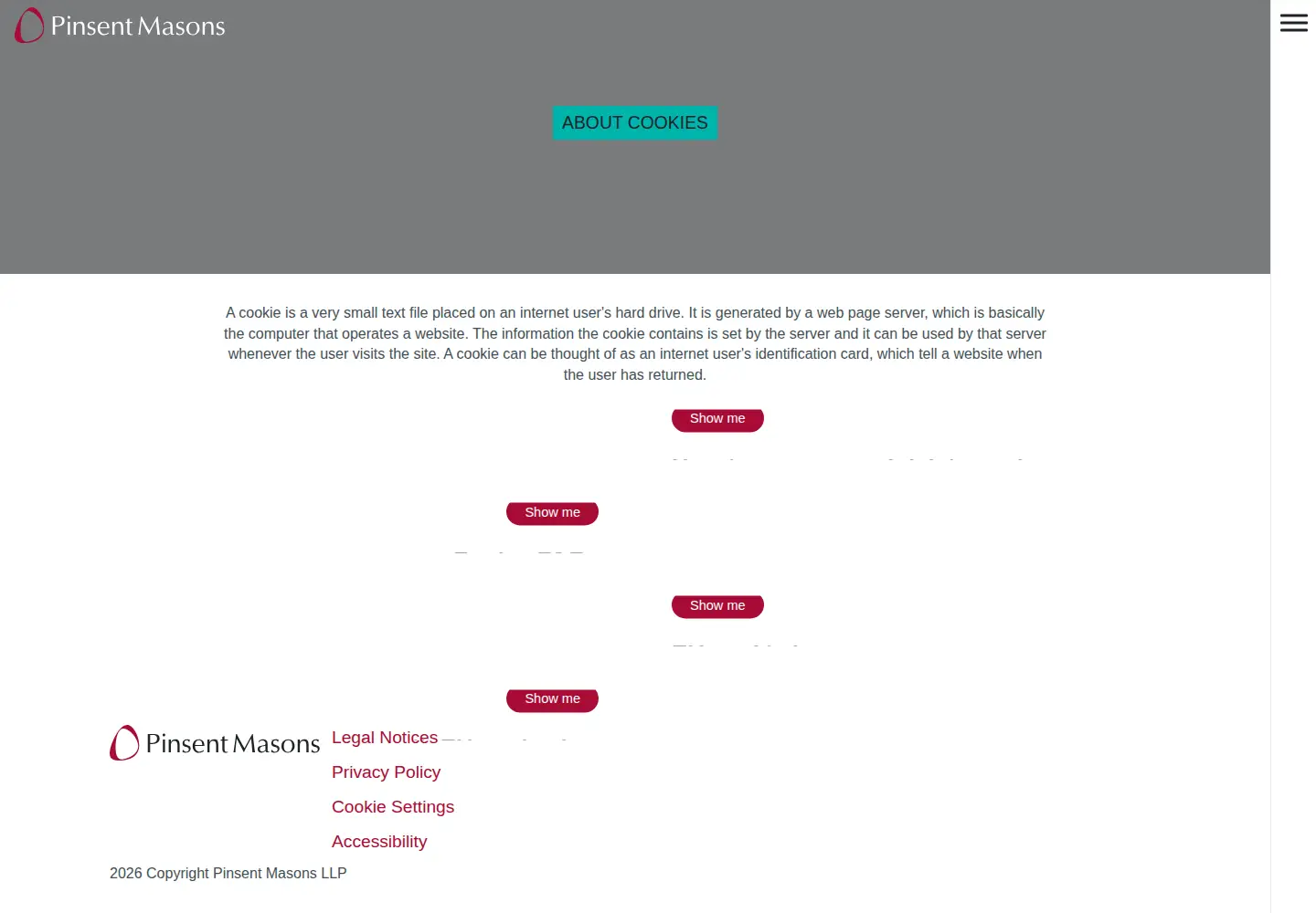 Captured homepage of aboutcookies.org in the current scan