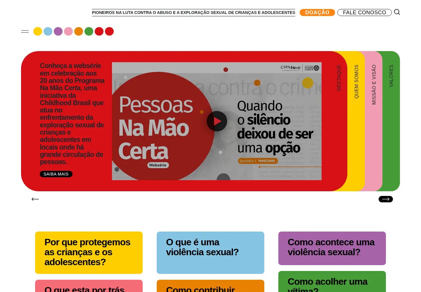 Screenshot of childhood.org.br