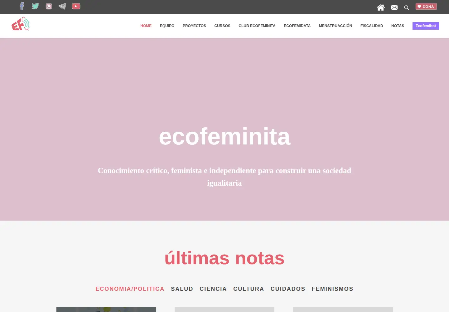Screenshot of ecofeminita.com