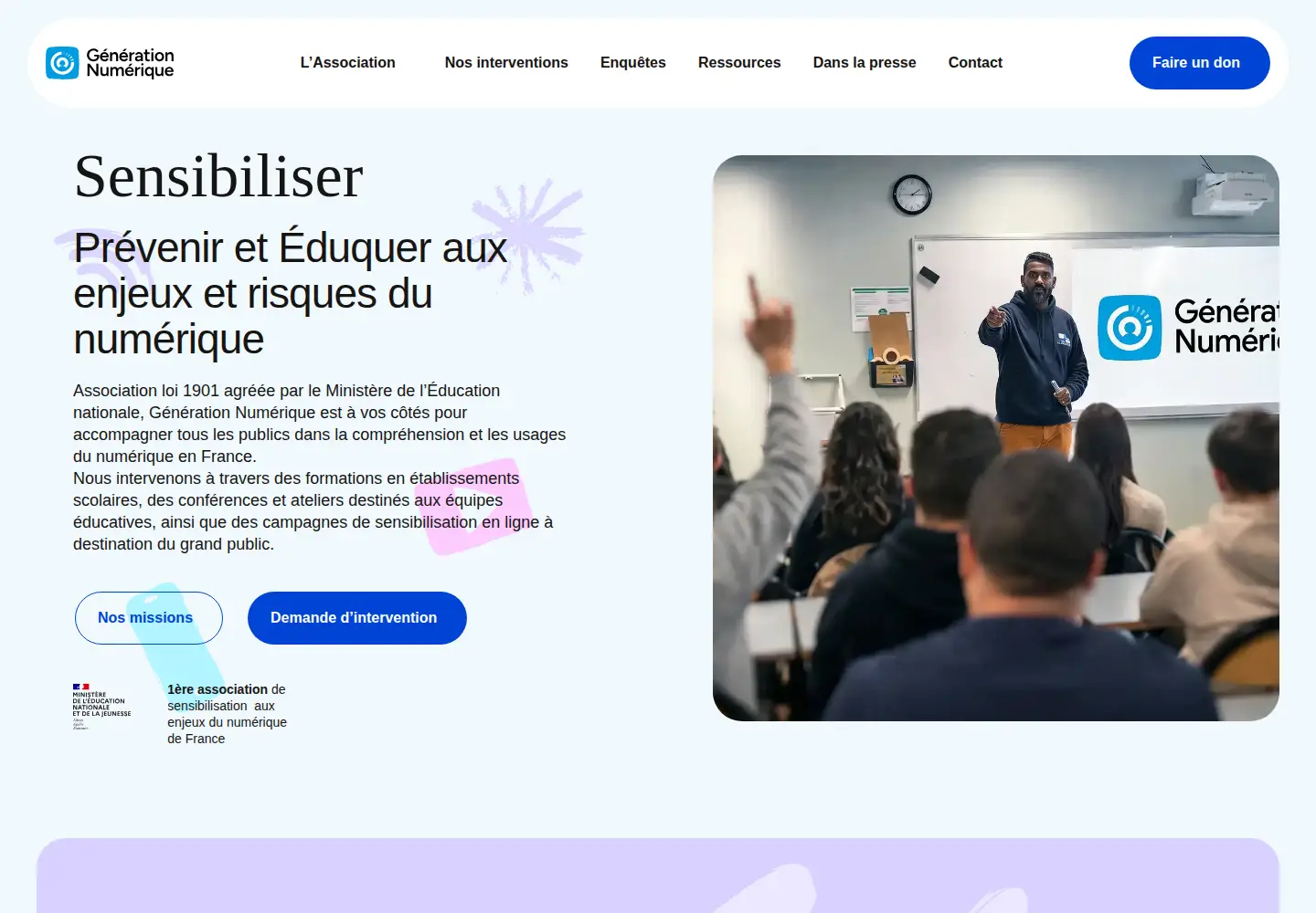 Screenshot of asso-generationnumerique.fr