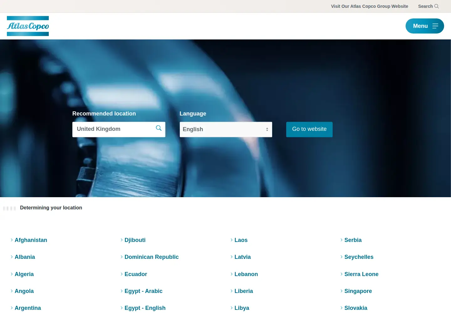 Screenshot of atlascopco.com