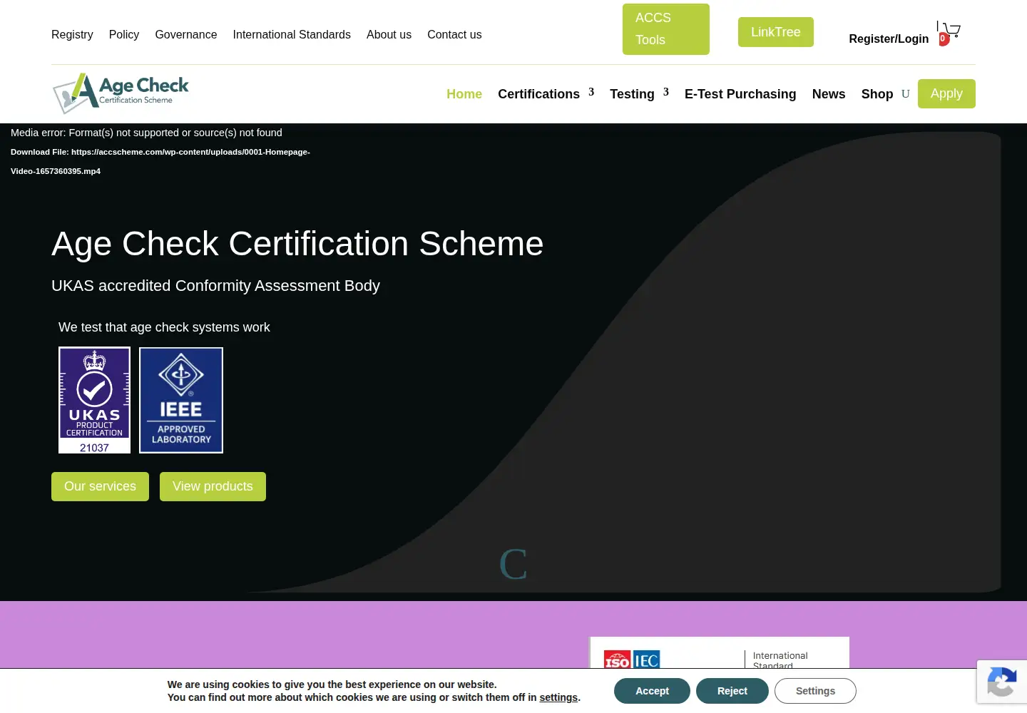 Captured homepage of accscheme.com in the current scan