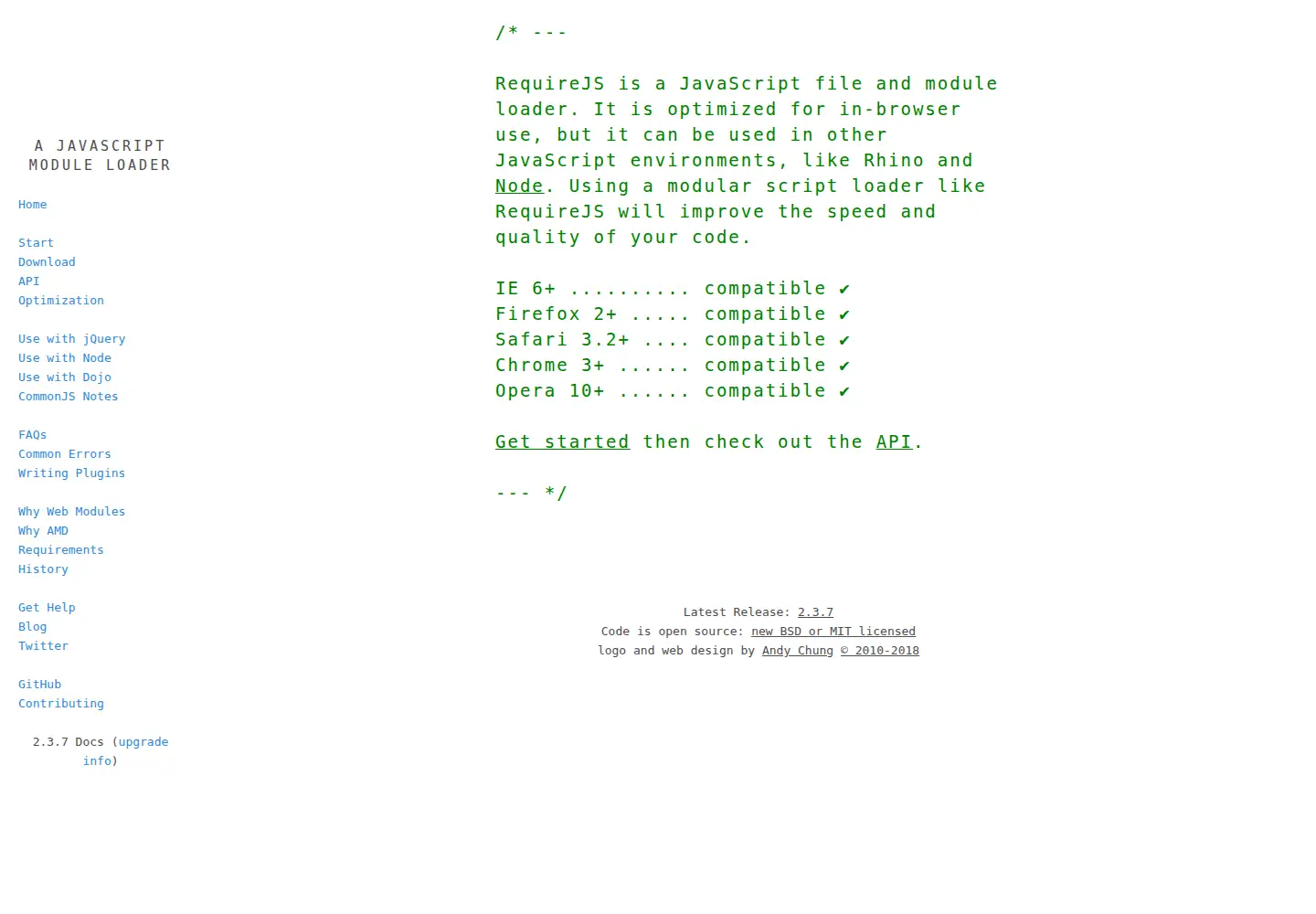 Screenshot of requirejs.org