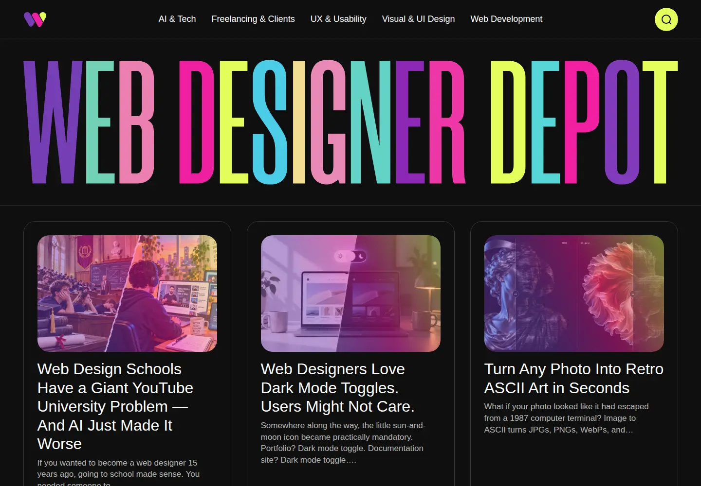 Screenshot of webdesignerdepot.com