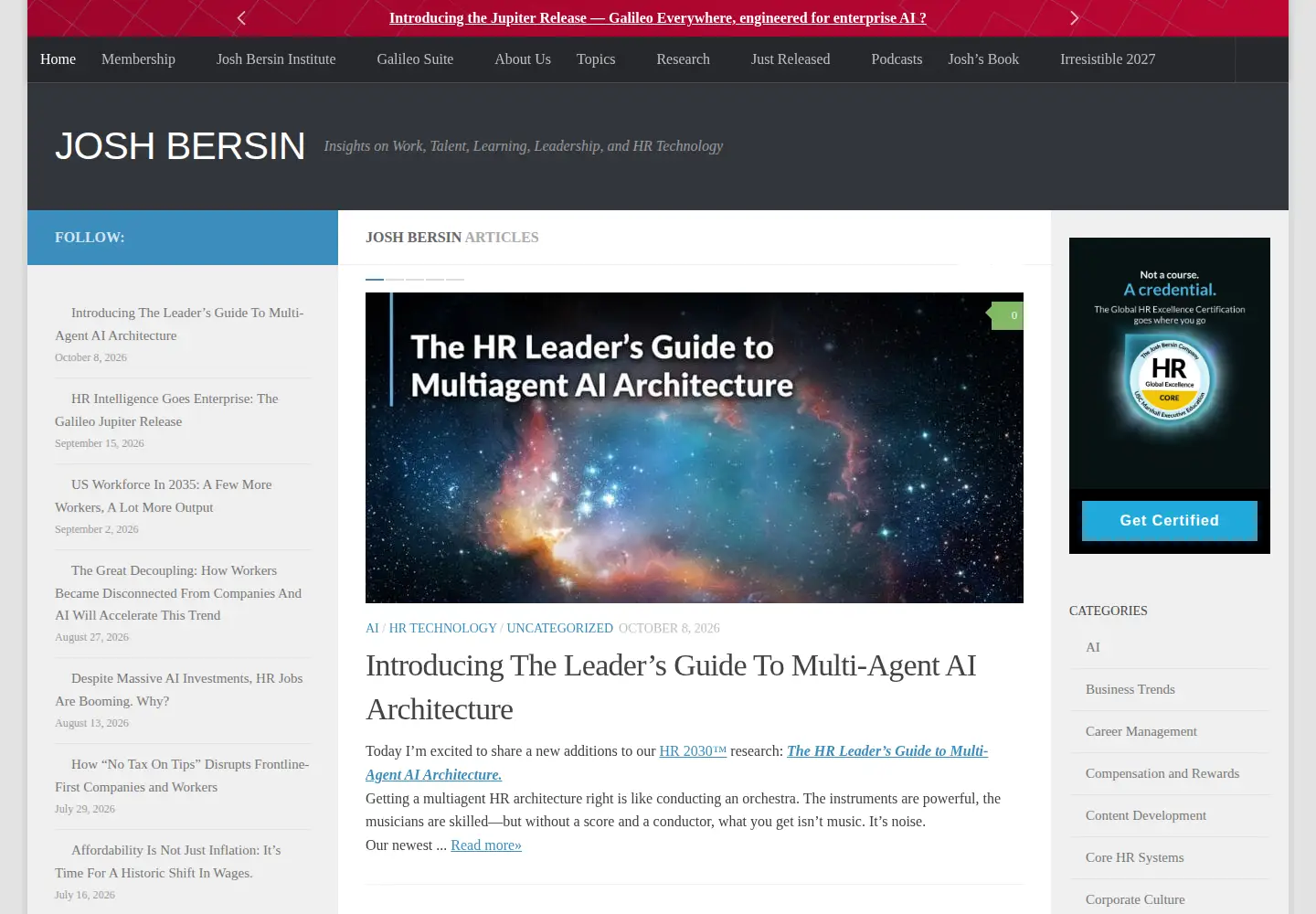 Screenshot of joshbersin.com