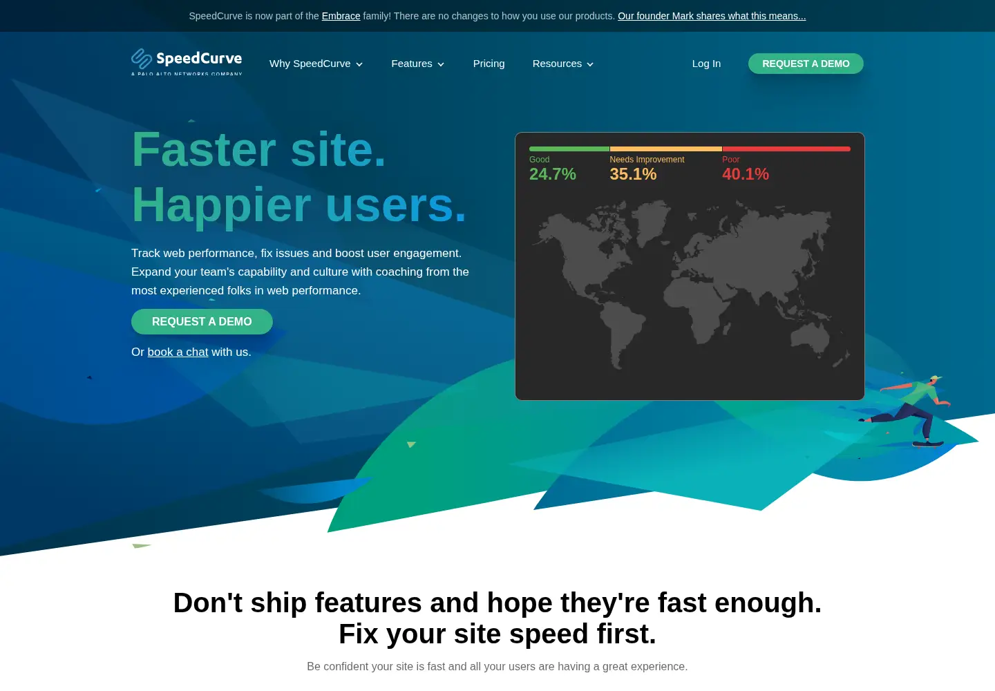 Captured homepage of speedcurve.com in the current scan