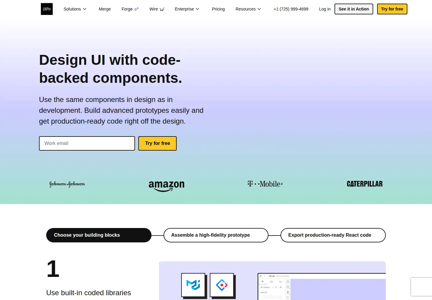 Captured homepage of uxpin.com in the current scan