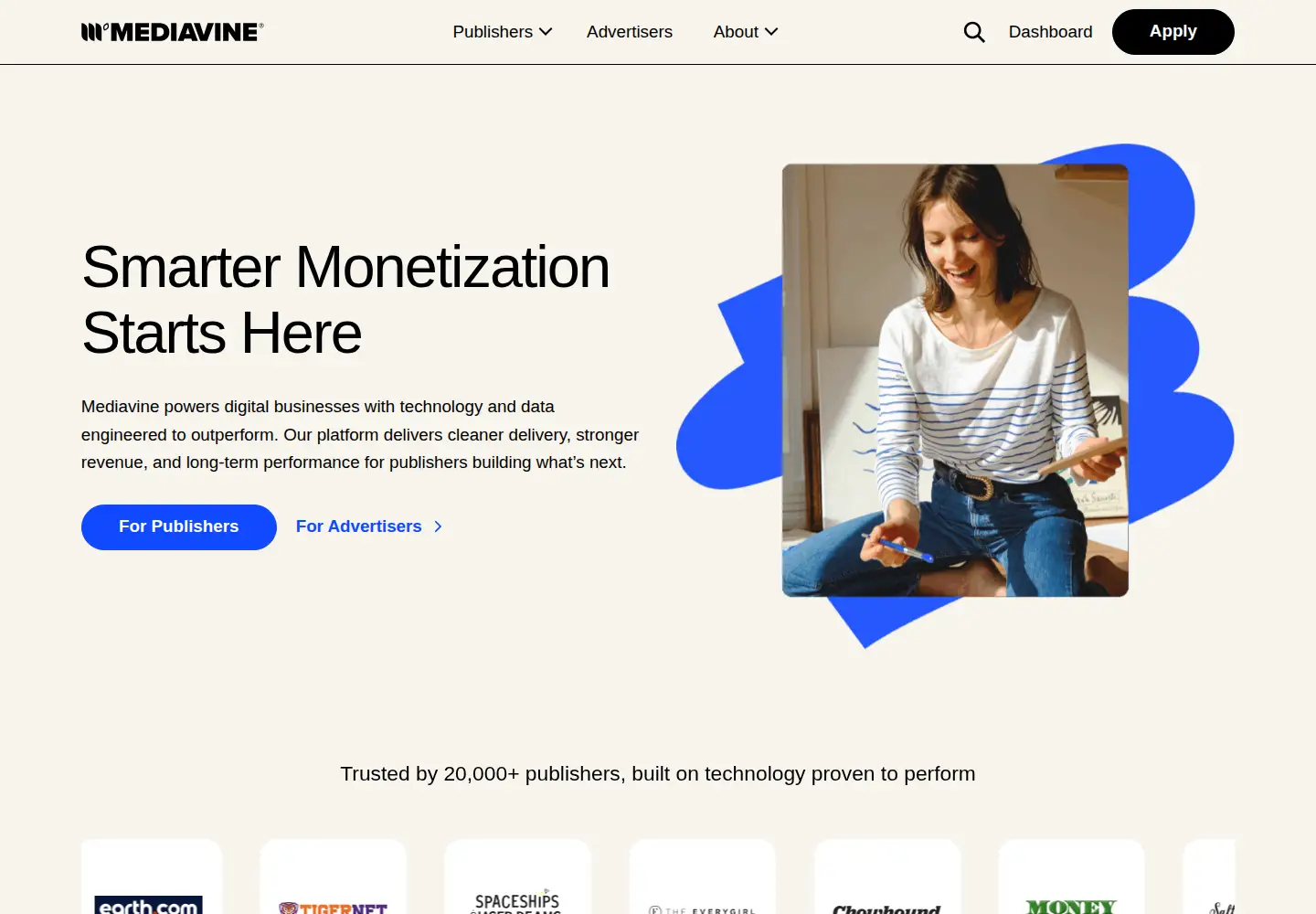 Captured homepage of mediavine.com in the current scan
