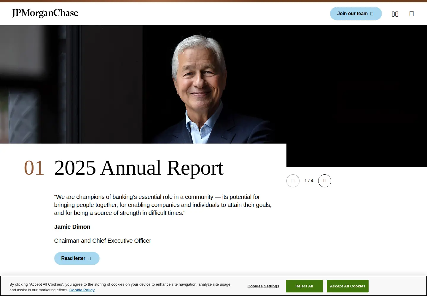 Screenshot of jpmorganchase.com