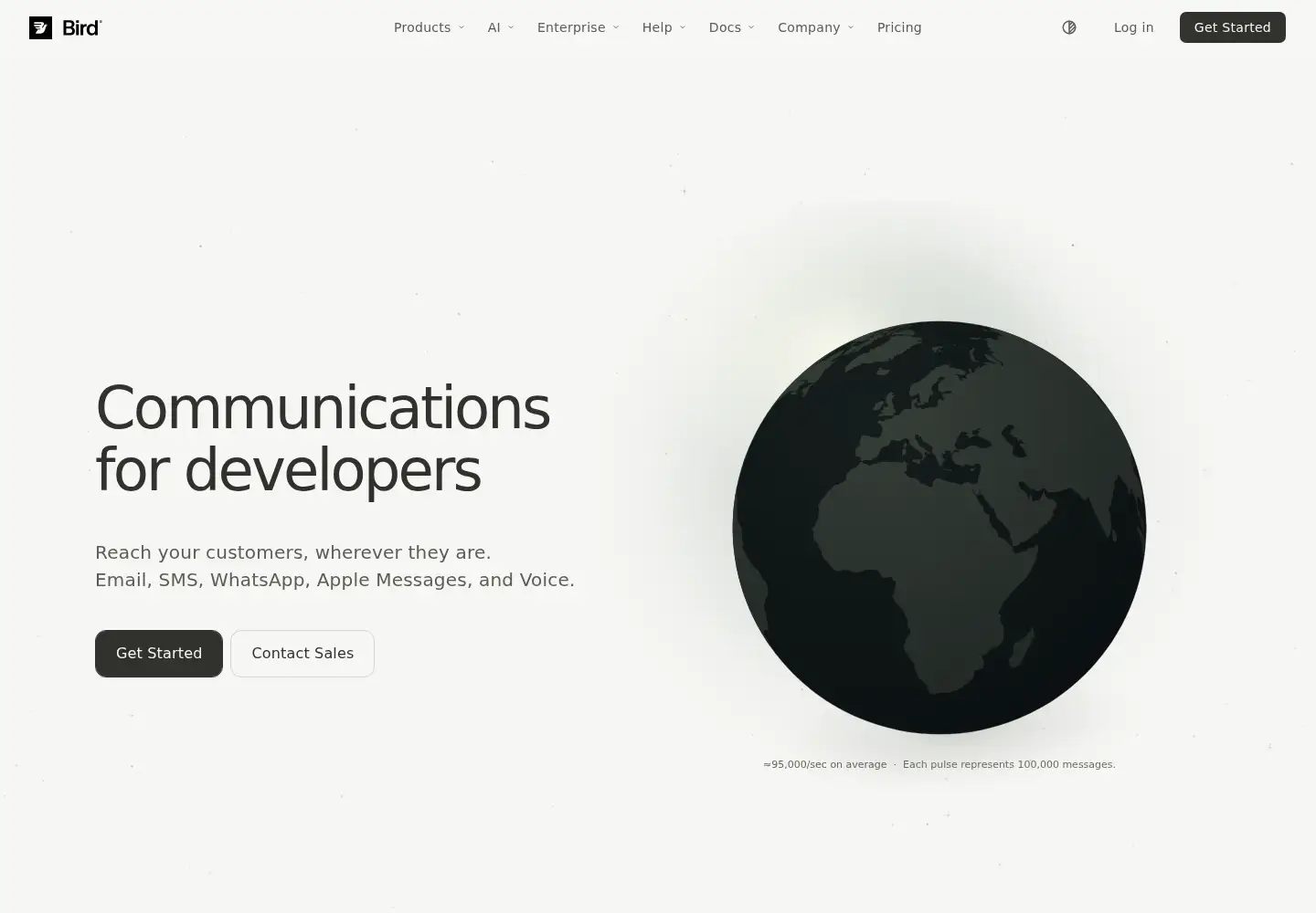 Screenshot of bird.com