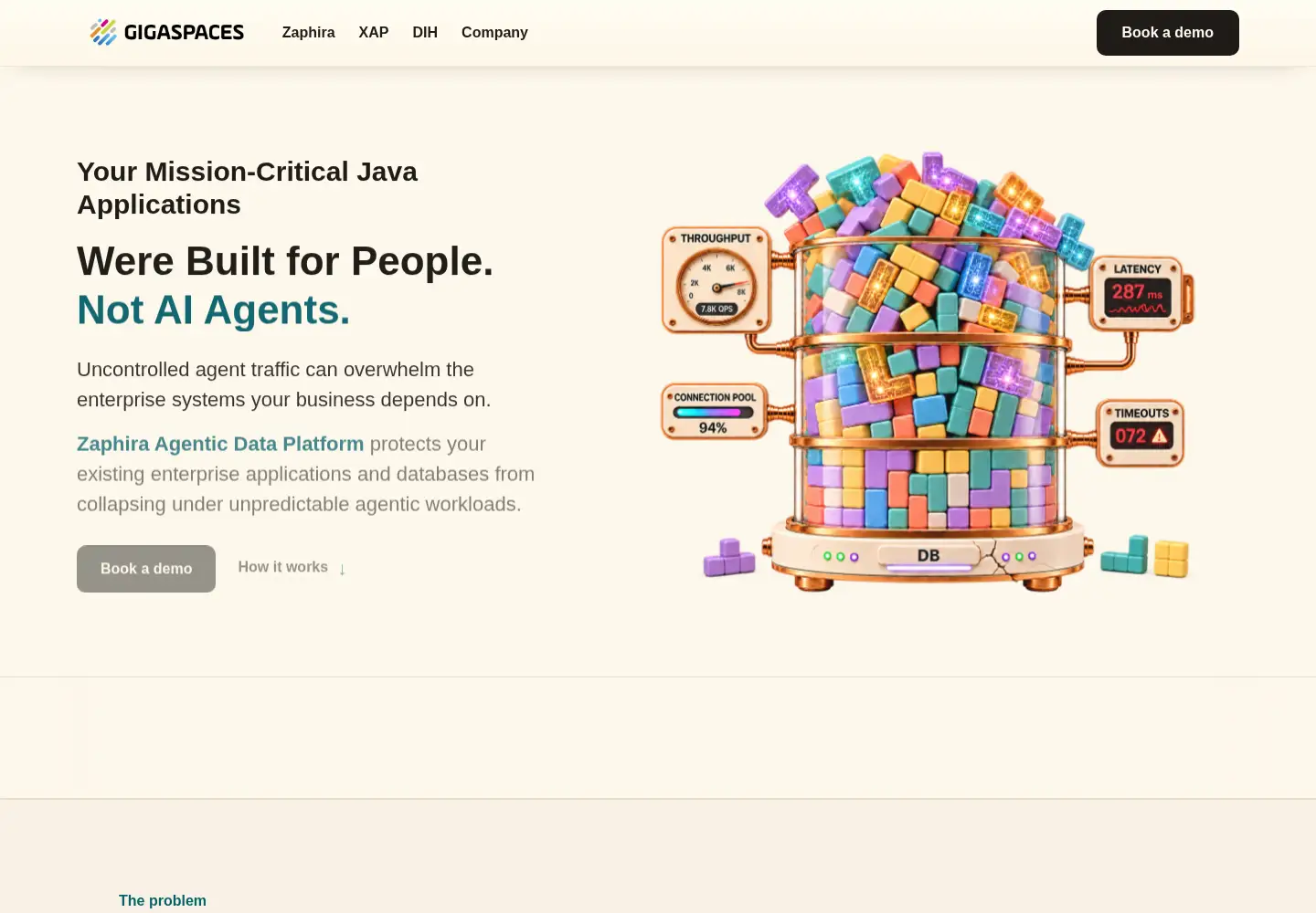 Captured homepage of gigaspaces.com in the current scan