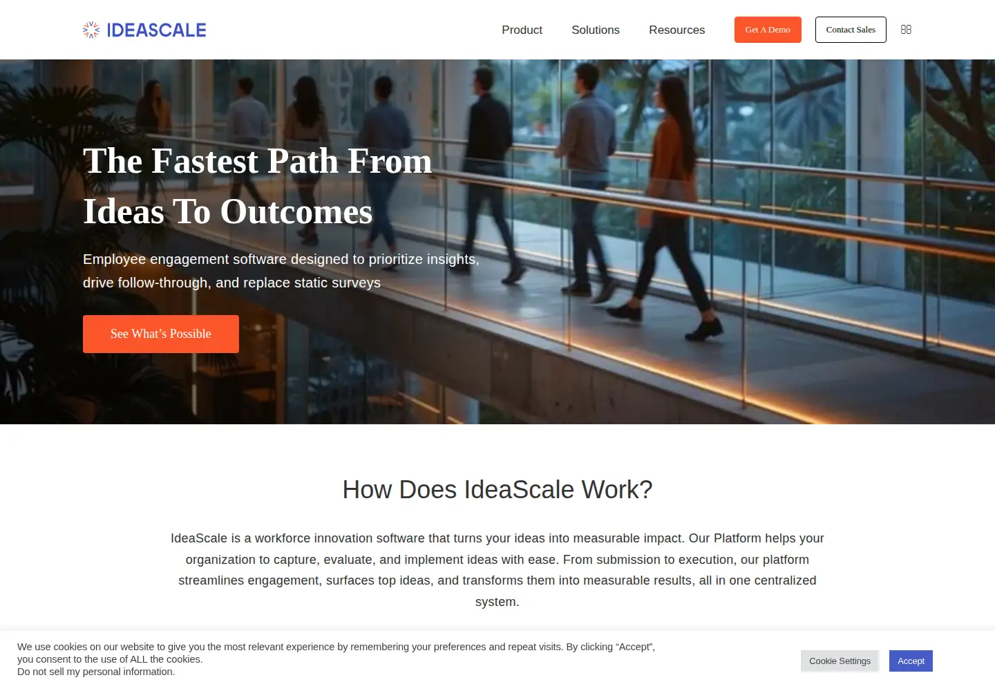 Screenshot of ideascale.com