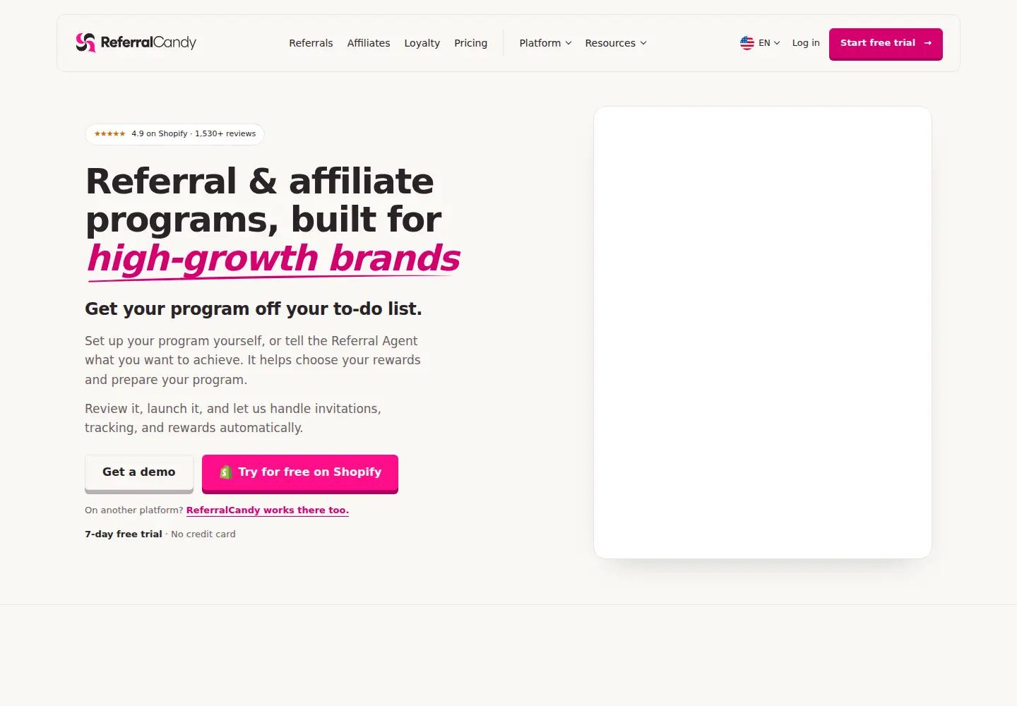 Screenshot of referralcandy.com