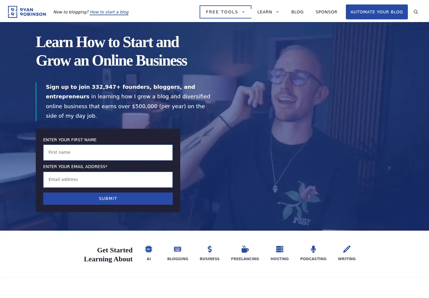 Screenshot of ryrob.com