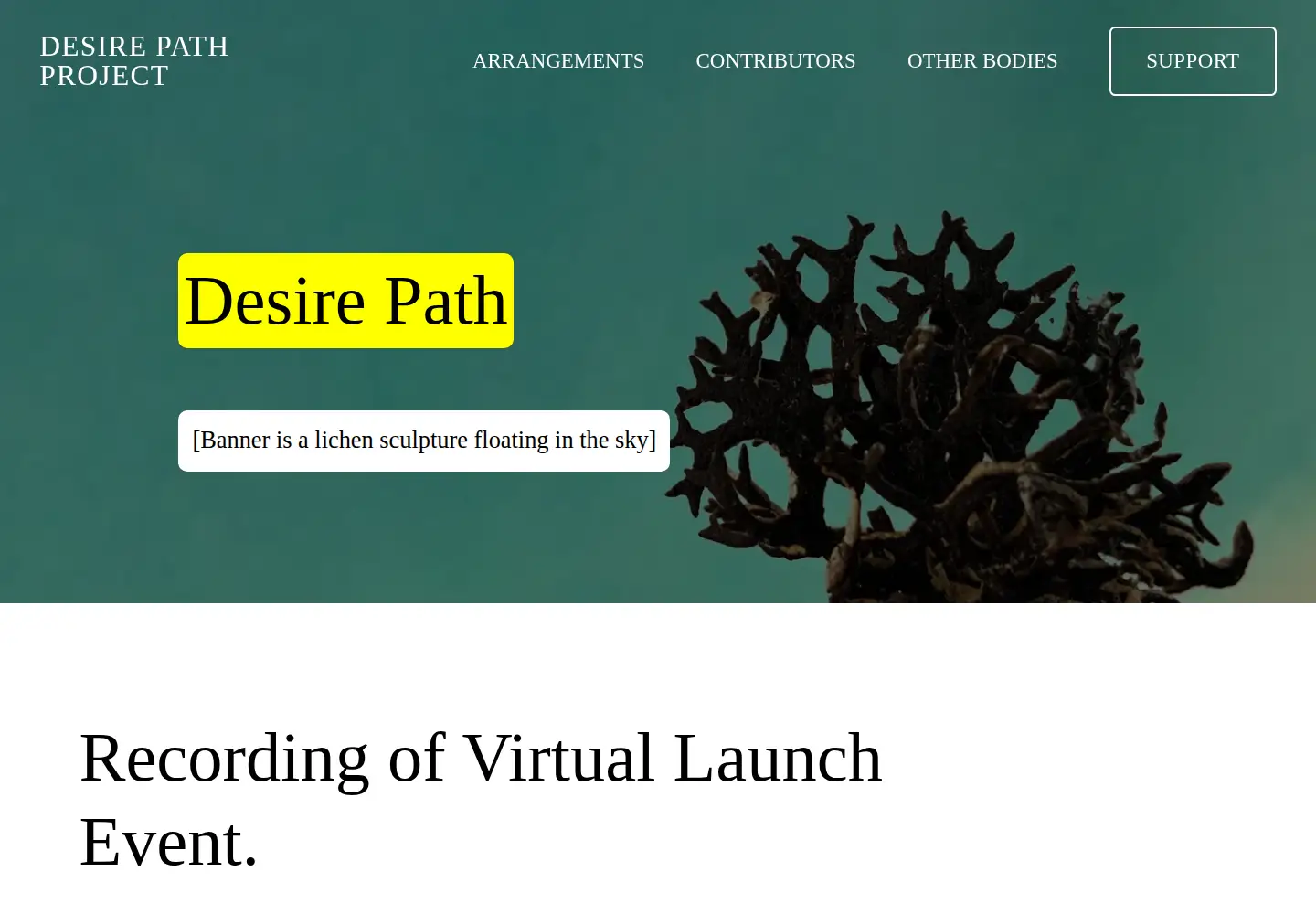 Screenshot of desirepathproject.com