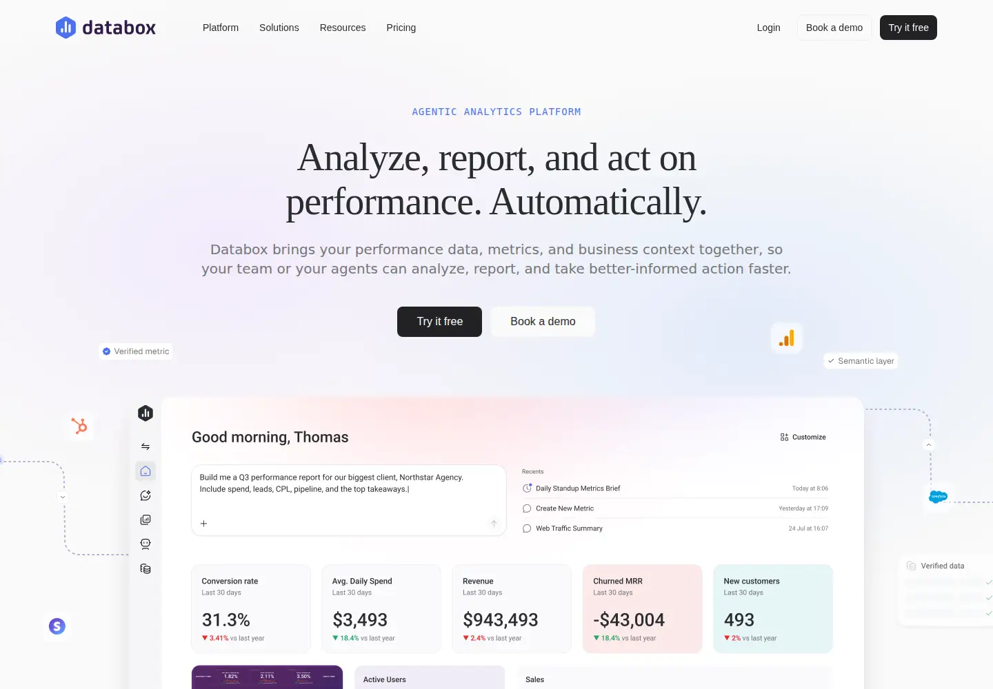 Screenshot of databox.com from the current report