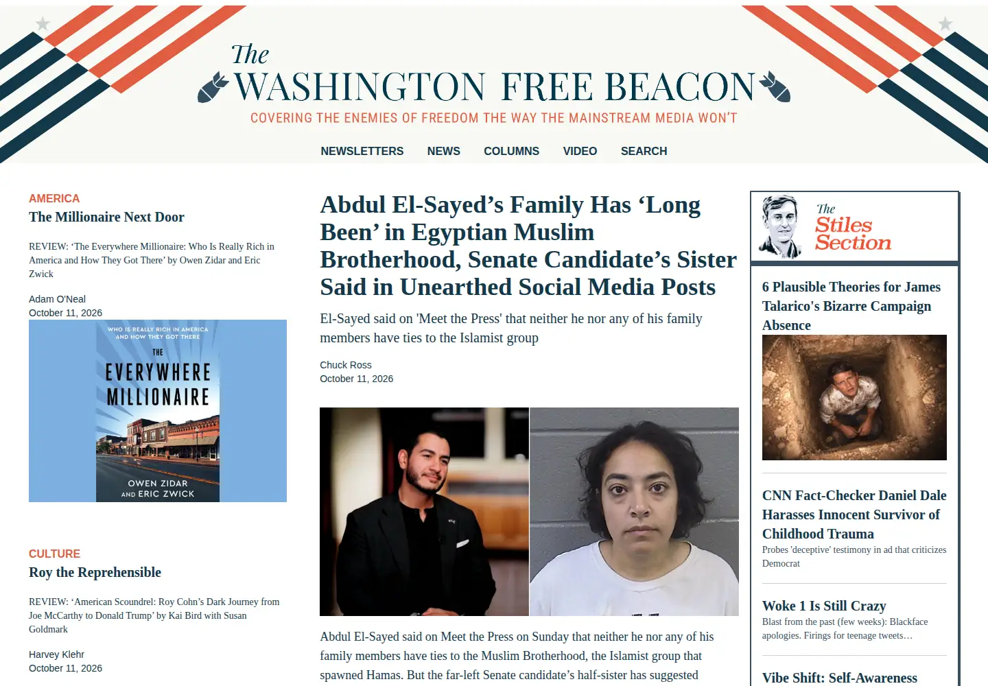 Screenshot of freebeacon.com