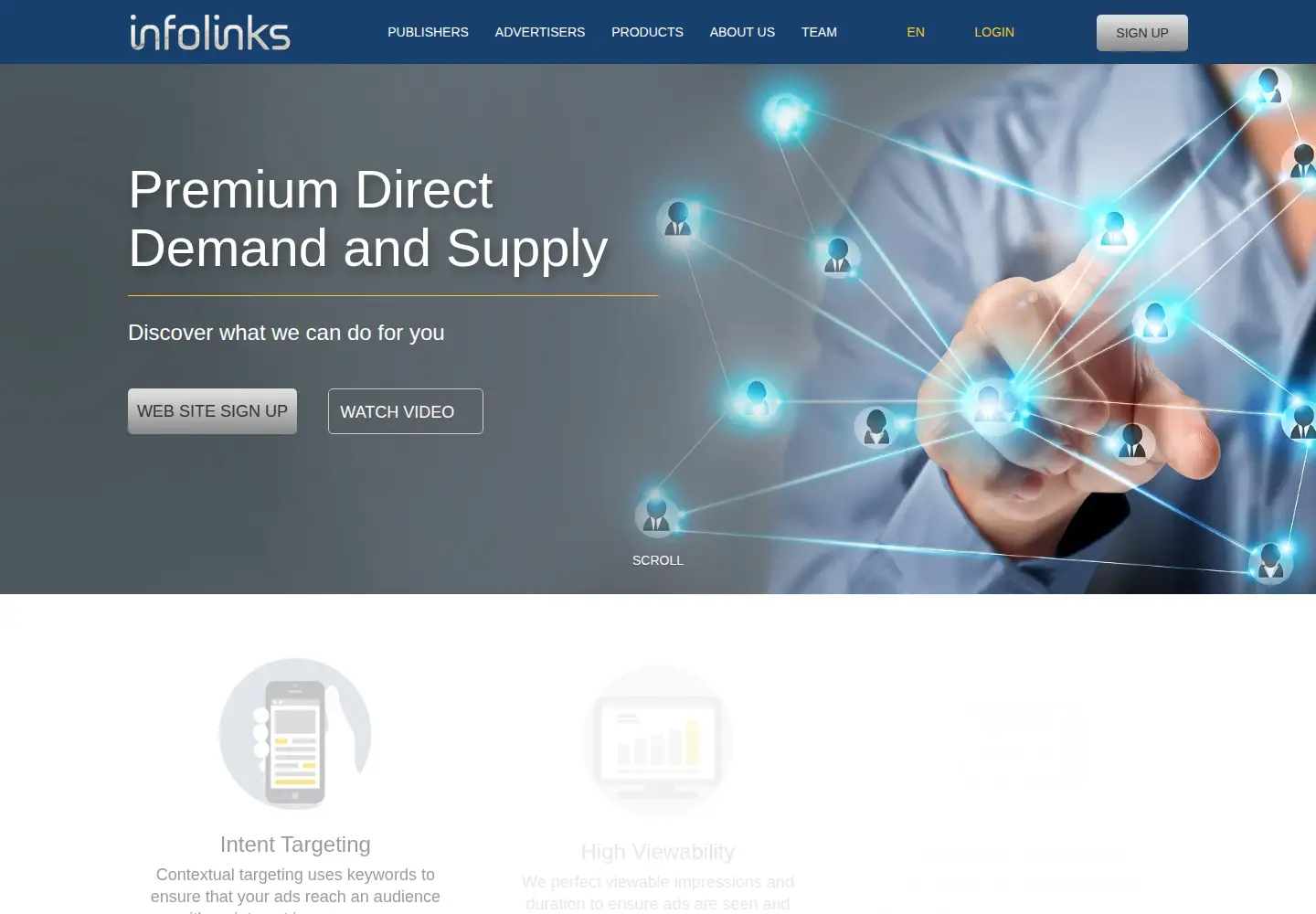 Captured homepage of infolinks.com in the current scan