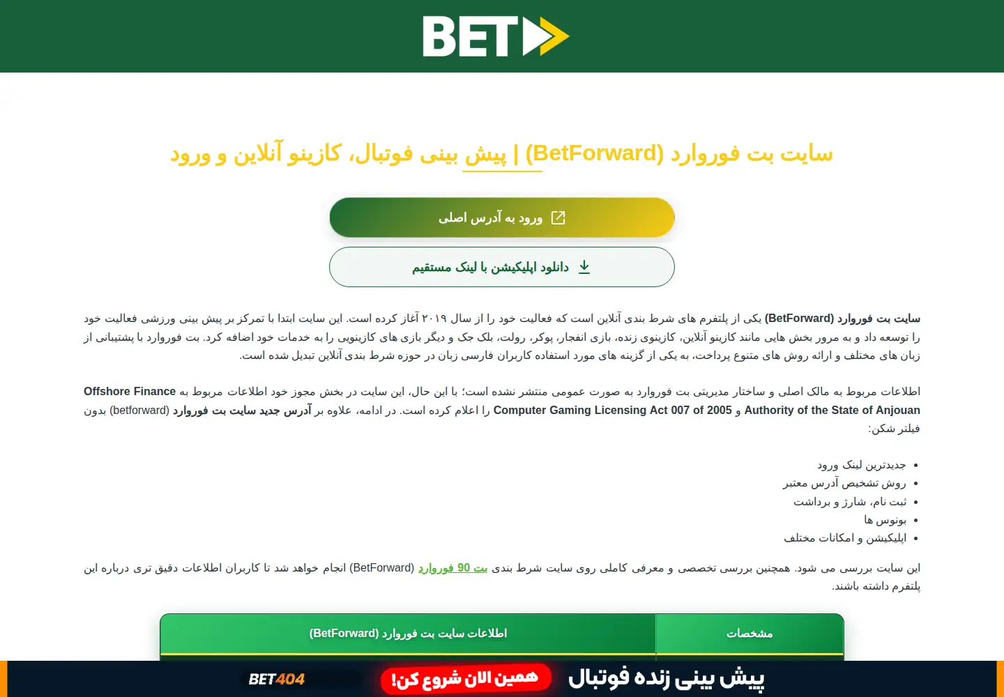Screenshot of forward90bet.com