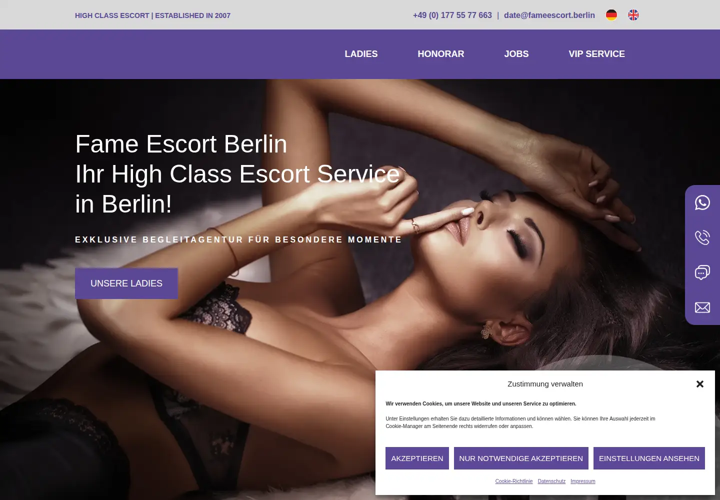 Screenshot of fameescort.berlin