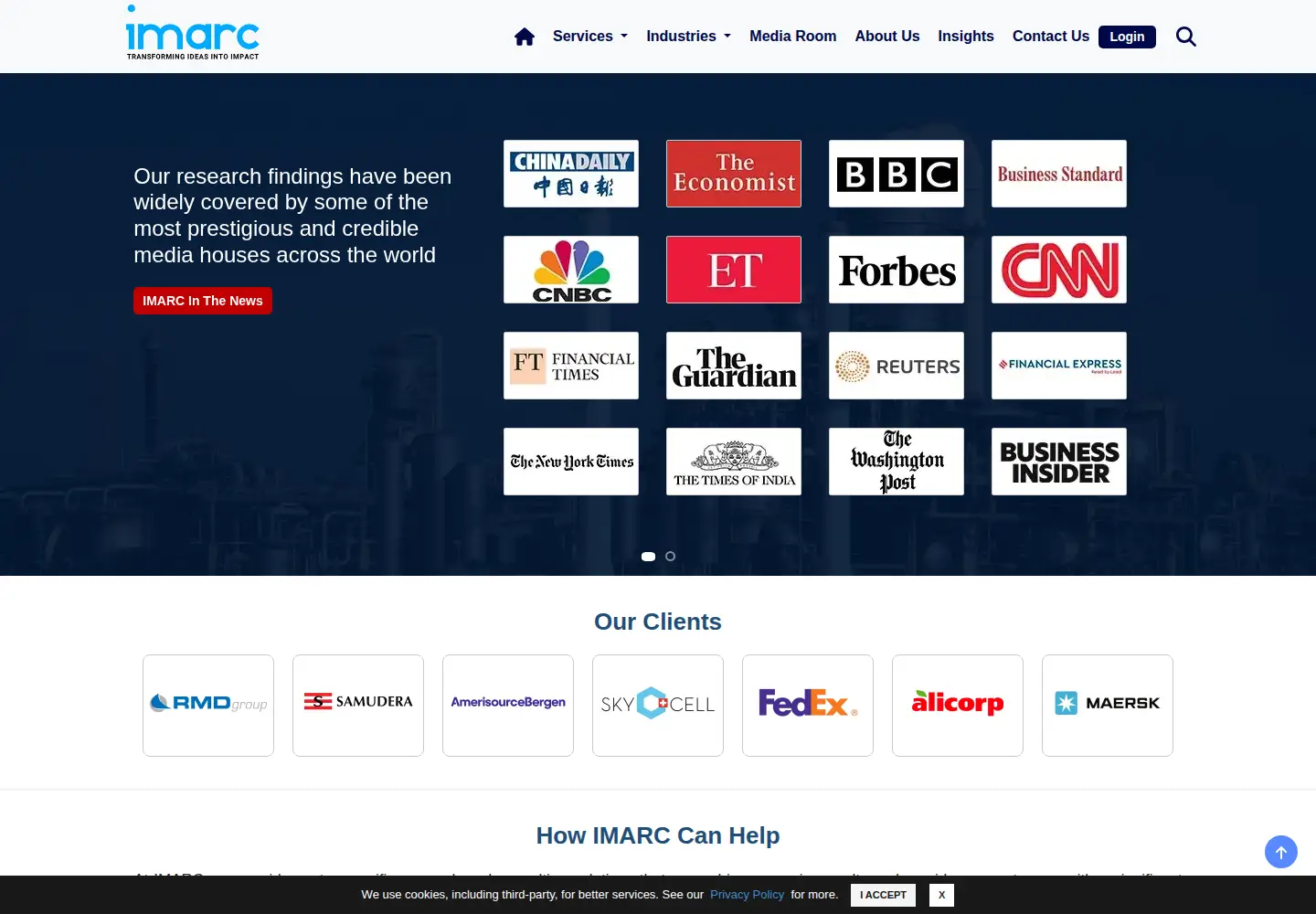 Screenshot of imarcgroup.com