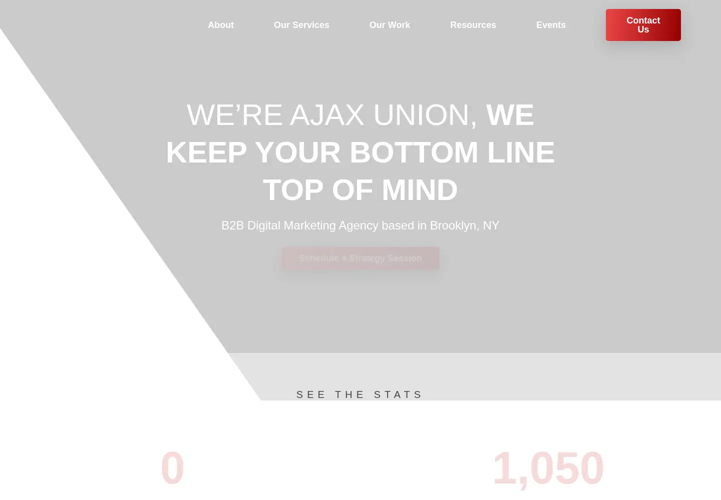 Captured homepage of ajaxunion.com in the current scan