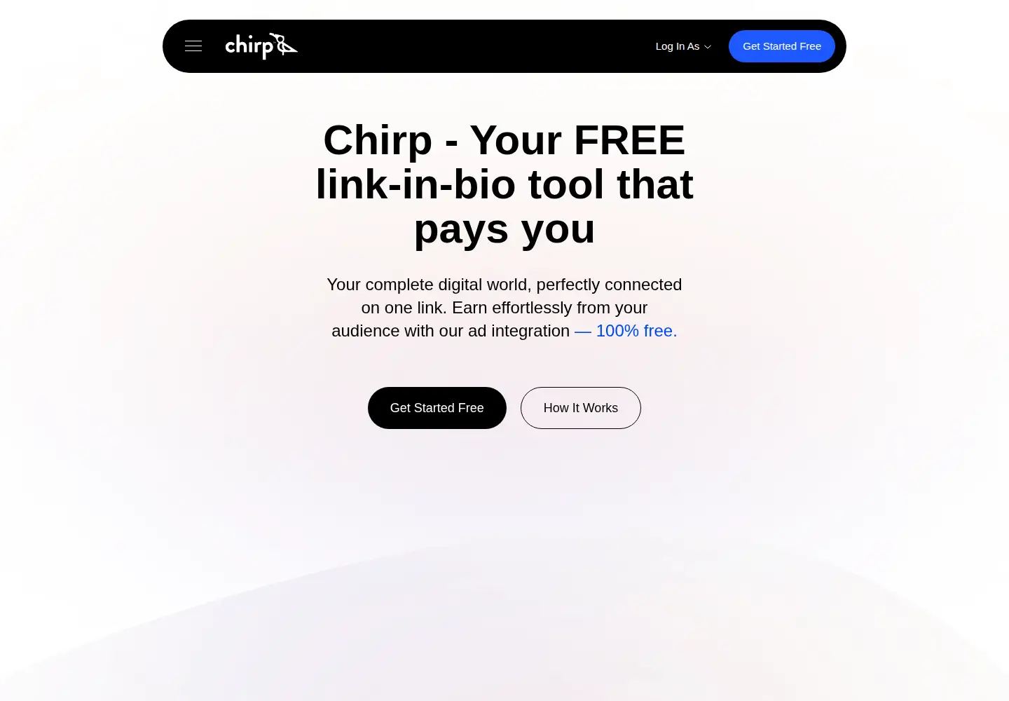 Screenshot of chirp.me