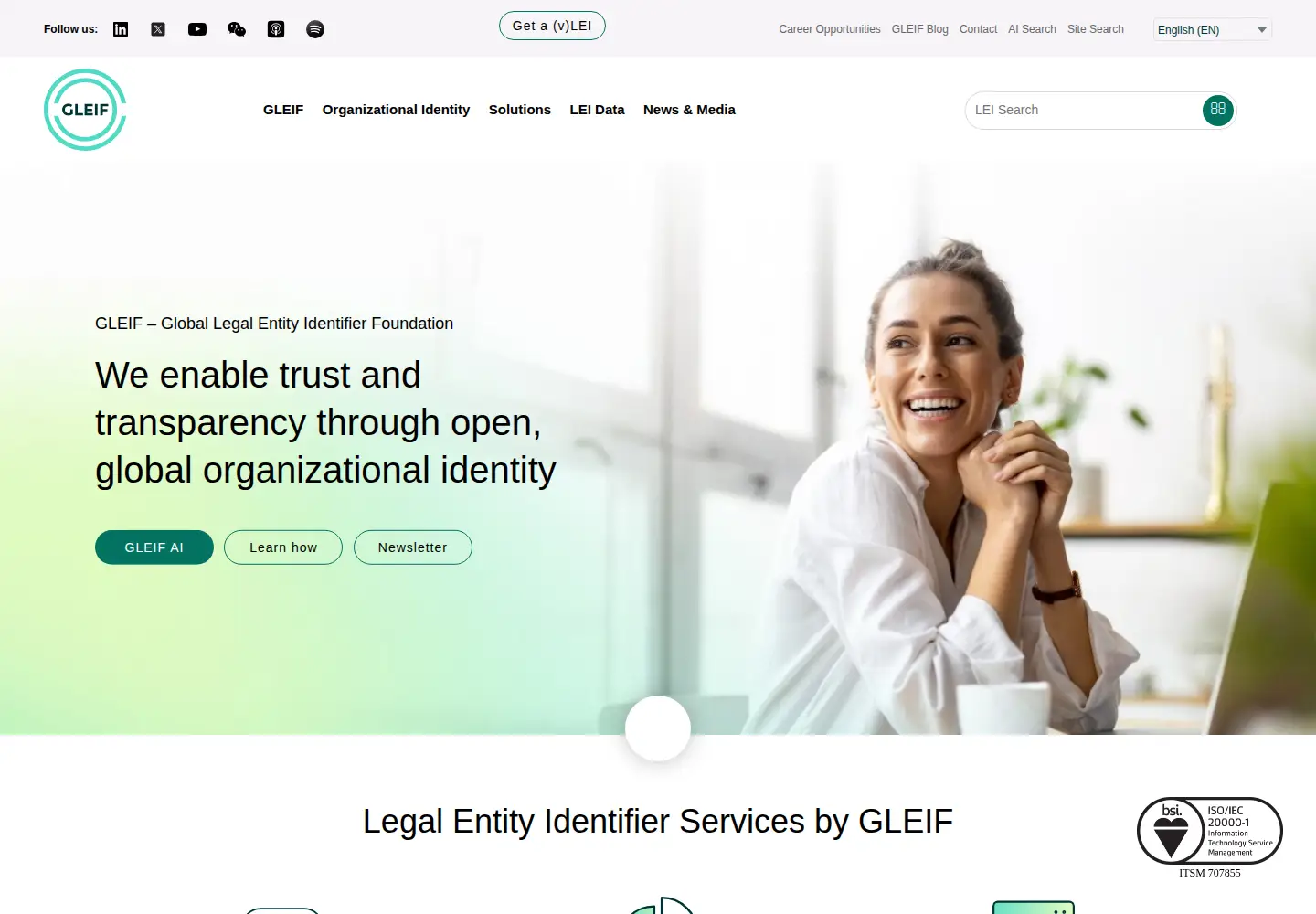 Screenshot of gleif.org