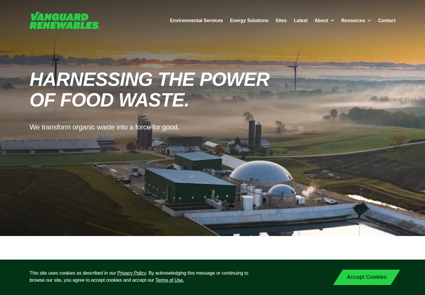 Screenshot of vanguardrenewables.com