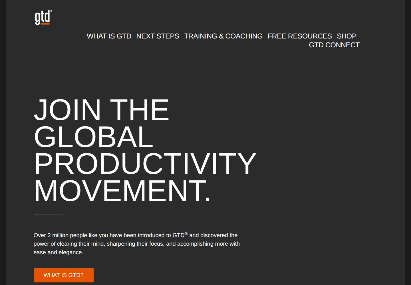 Screenshot of gettingthingsdone.com