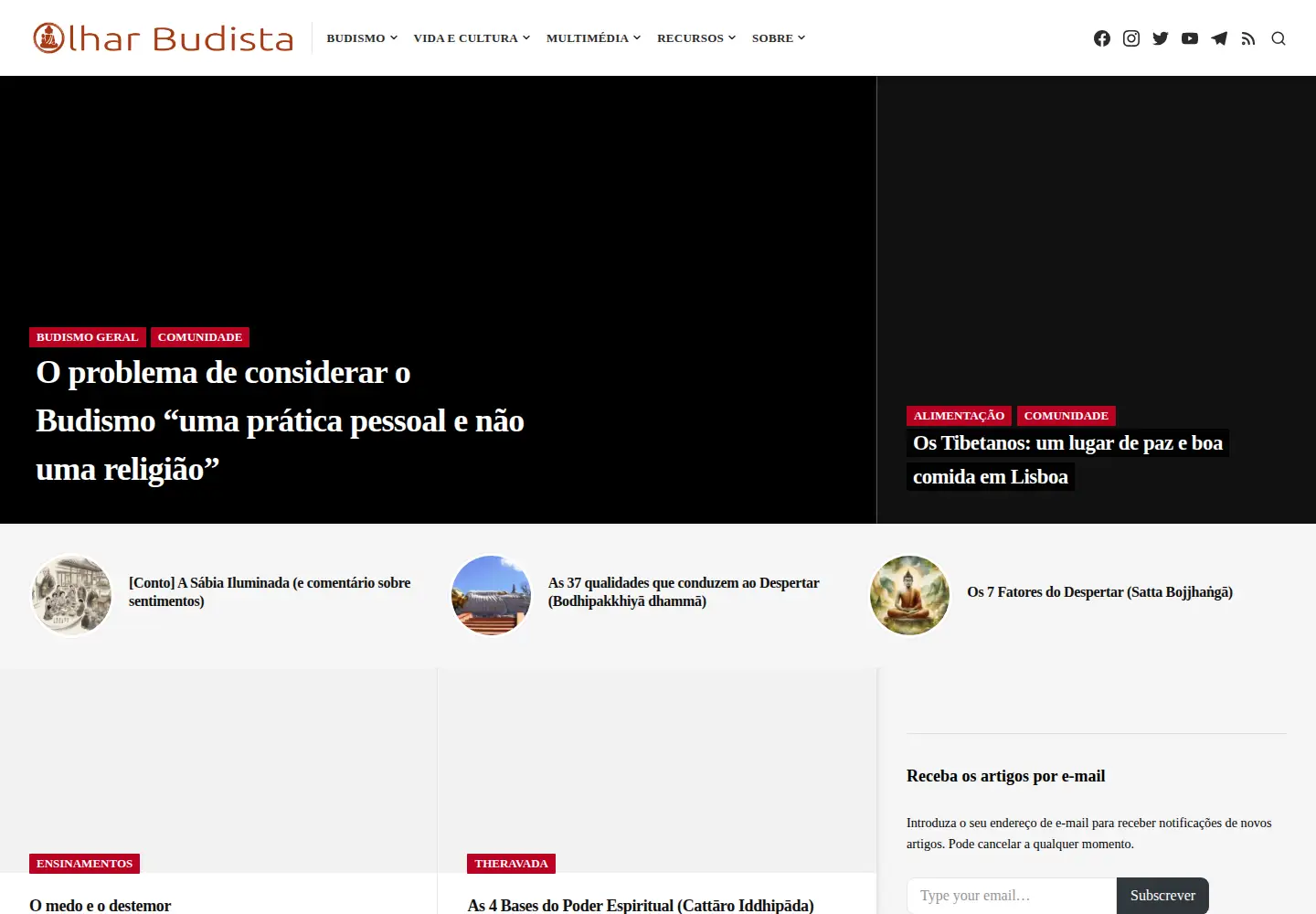 Screenshot of olharbudista.com