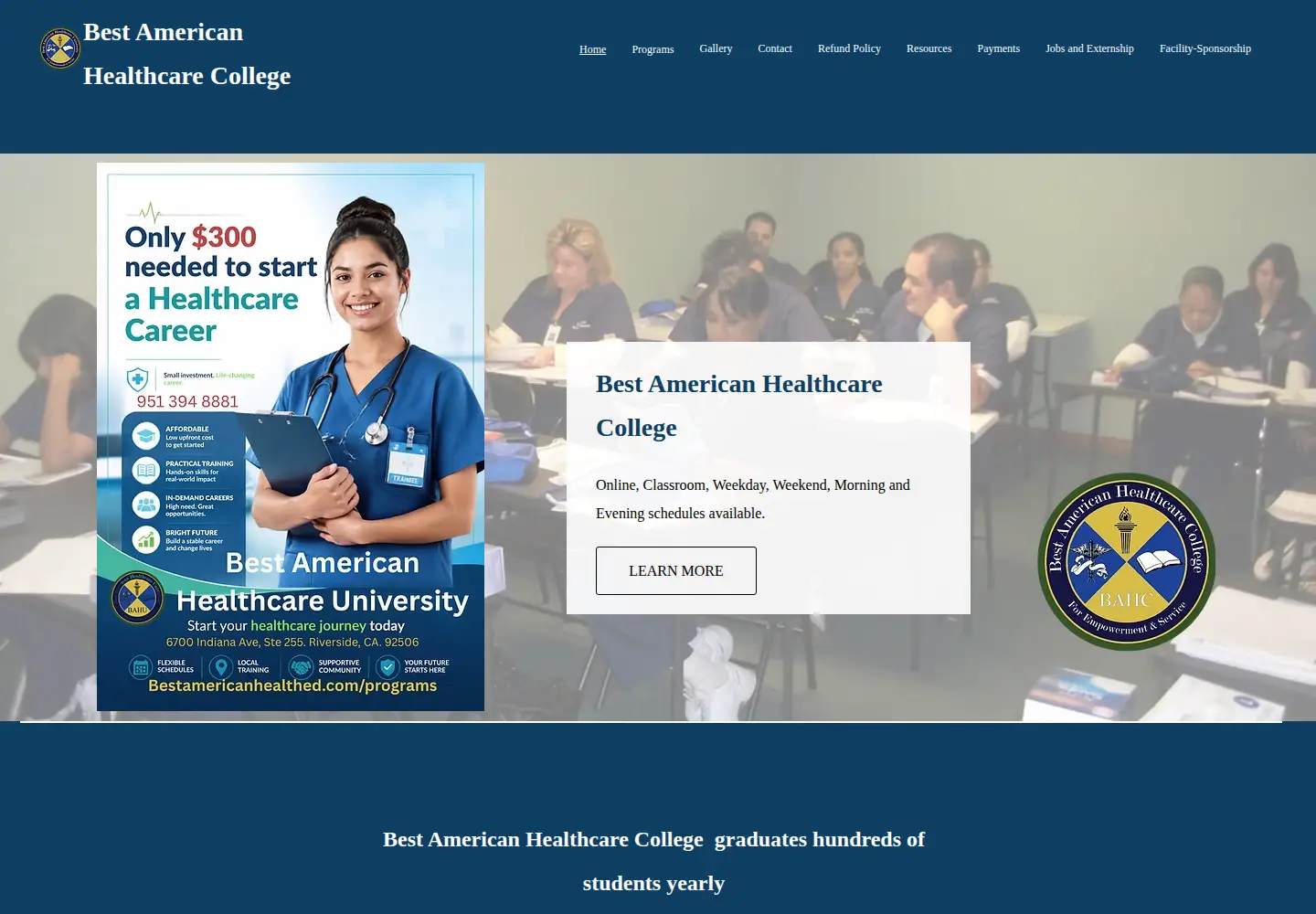 Screenshot of bestamericanhealthed.com