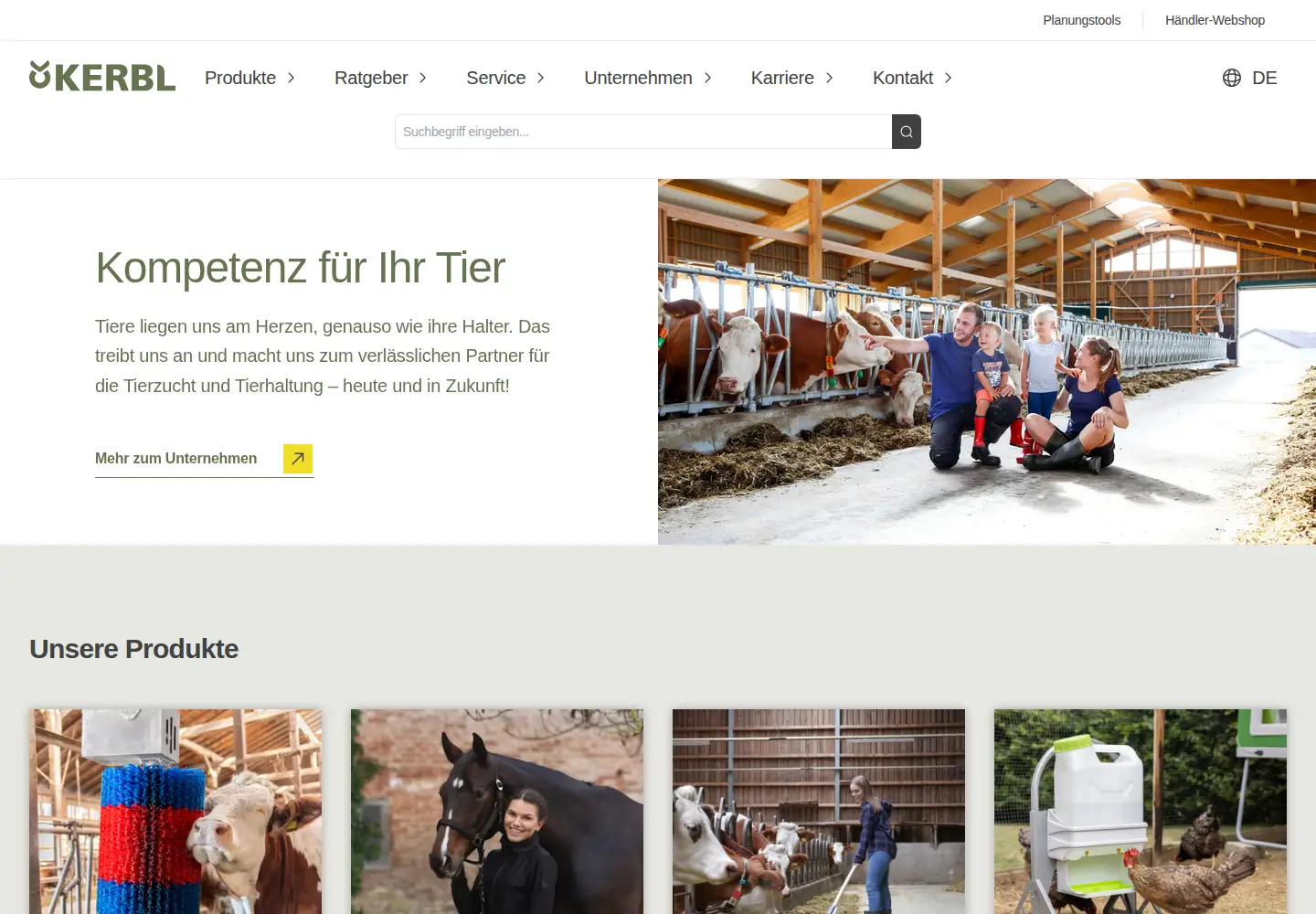 Screenshot of kerbl.com