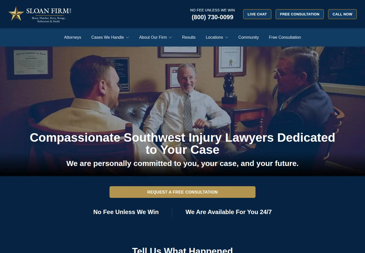 Captured homepage of sloanfirm.com in the current scan