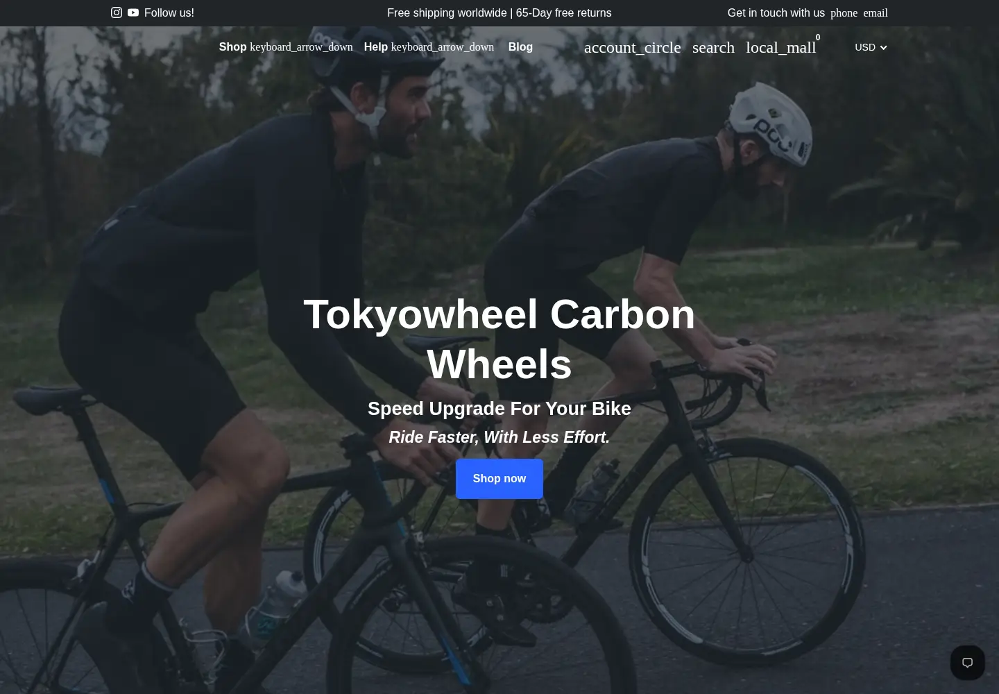 Captured homepage of tokyowheel.com in the current scan