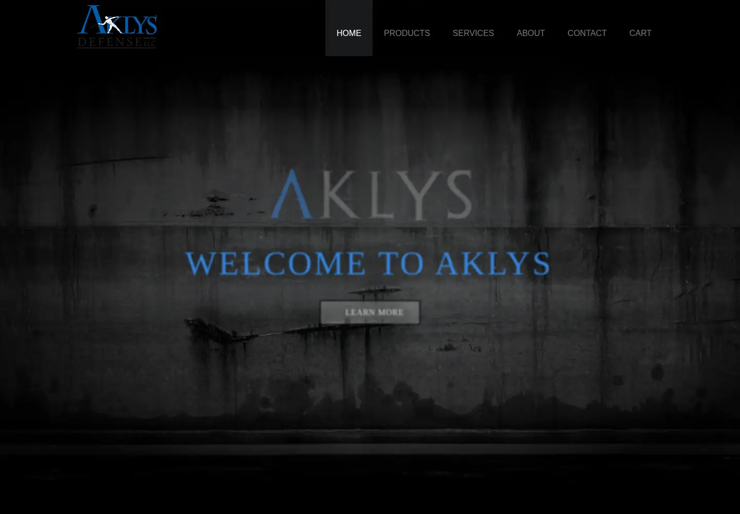 Captured homepage of aklysdefense.com in the current scan