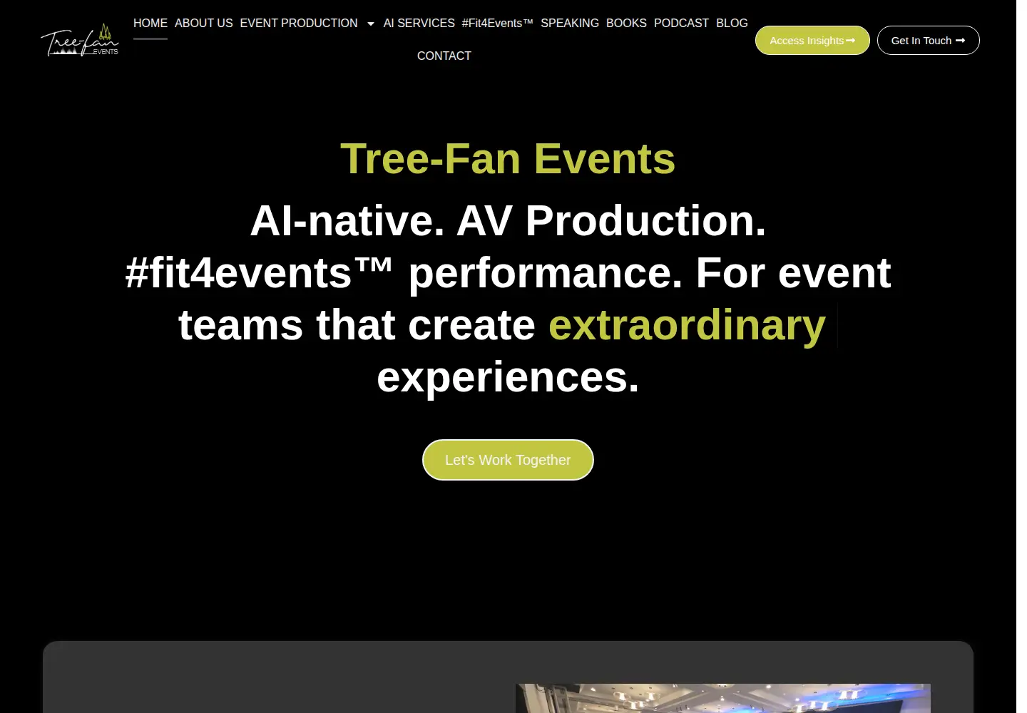 Screenshot of treefanevents.com