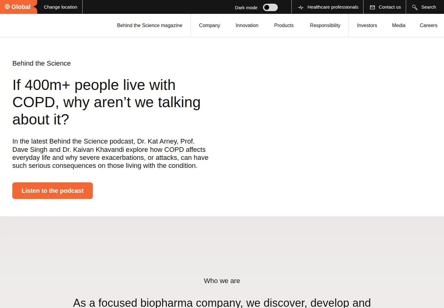 Screenshot of gsk.com