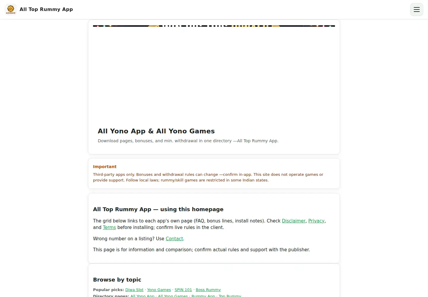 Screenshot of alltoprummyapp.com