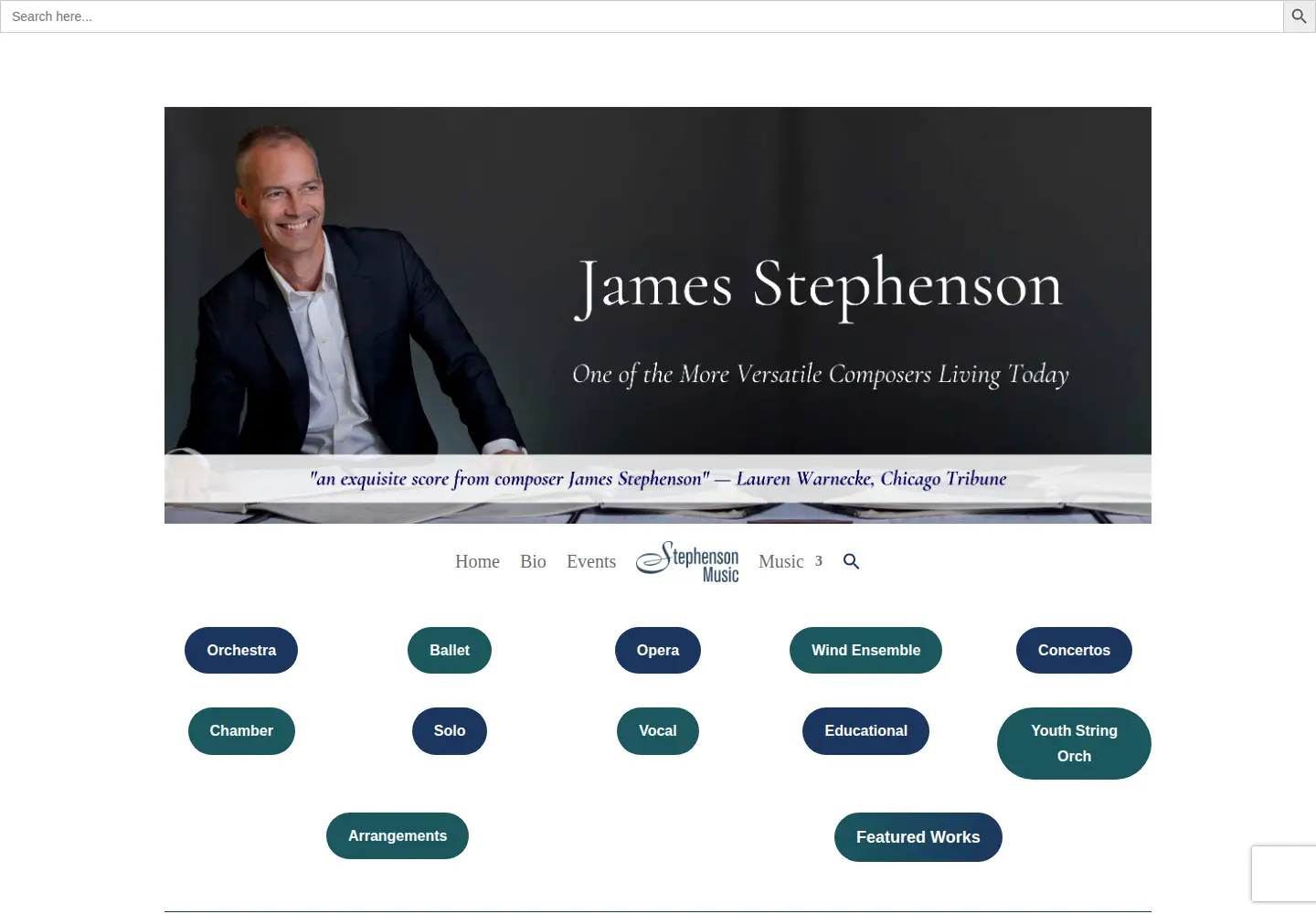 Captured homepage of composerjim.com in the current scan