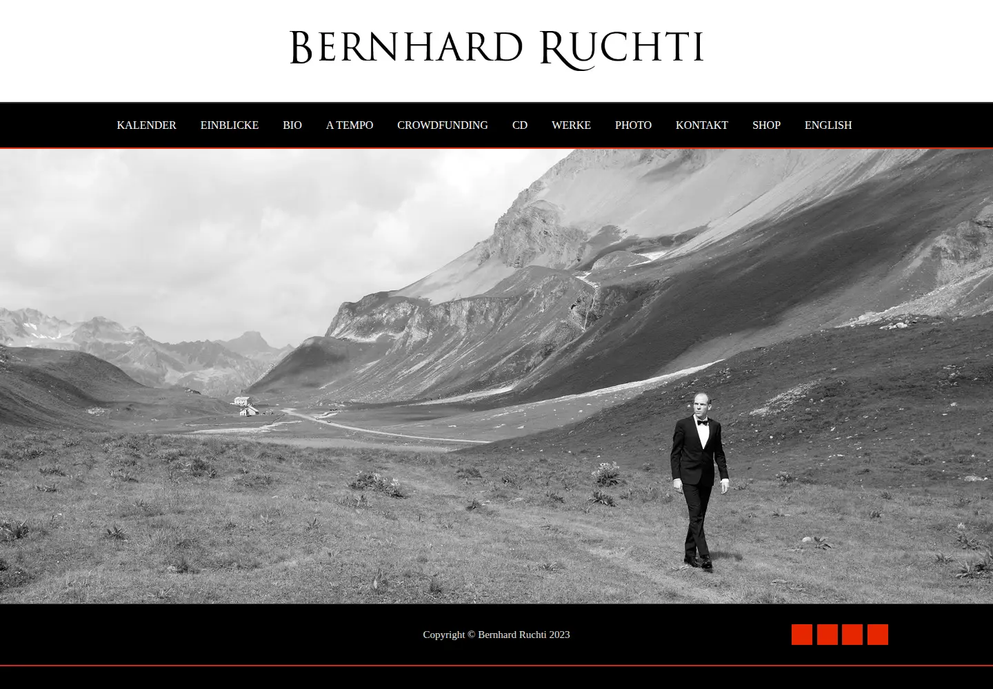Captured homepage of bernhardruchti.com in the current scan